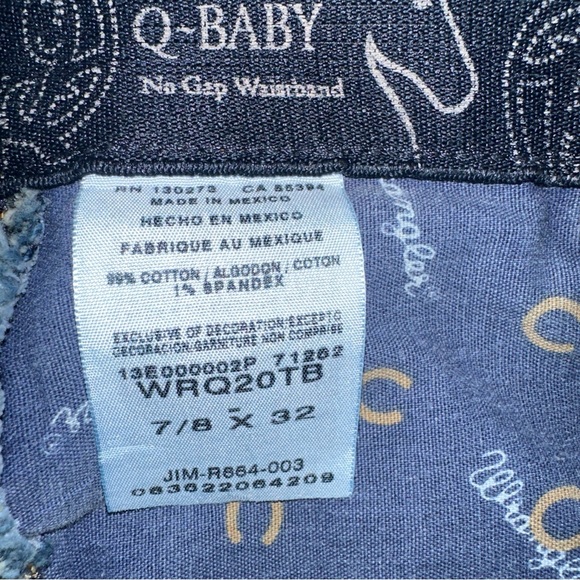 Wrangler Q-Baby Jeans Women's 7/8 X32 Dark Blue Bootcut Size 7 - Picture 2 of 6